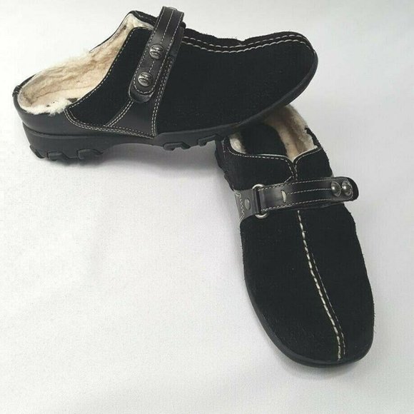 Cole Haan Black Suede Leather Womens 6B Mules - Picture 2 of 12